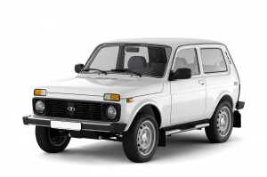 Защита порогов с накладками d63мм LADA 4x4 (нерж)